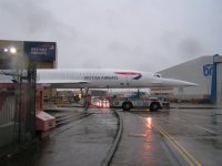 Concorde crosses the road; Copyright Peter Sheil 2003