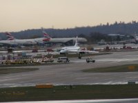 Concorde on Heathrow airfield; Copyright Peter Sheil 2003